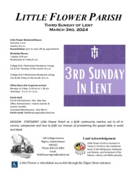 3rd Sunday of Lent - B (2024)