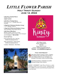June 11&12 Trinity Sunday