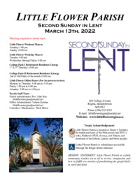 Second Sunday in Lent