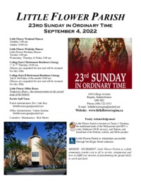 23rd Sunday in Ordinary Time (2)